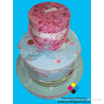 Paper Round Storage Box Printing (OEM-BX026)